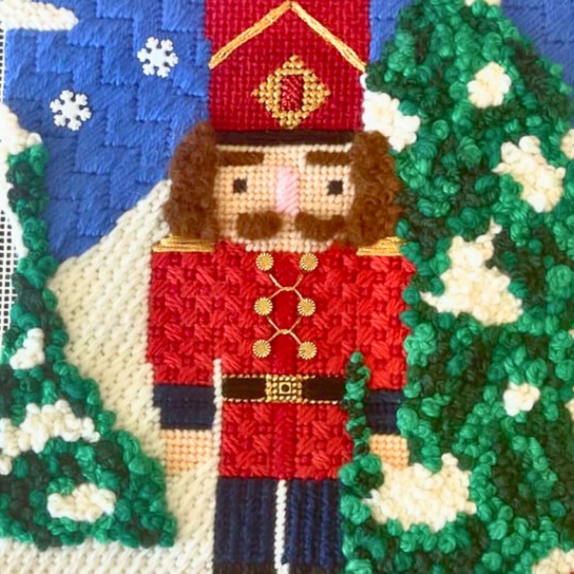 Nutcracker in the Snow Needlepoint Kit Stitch Guide