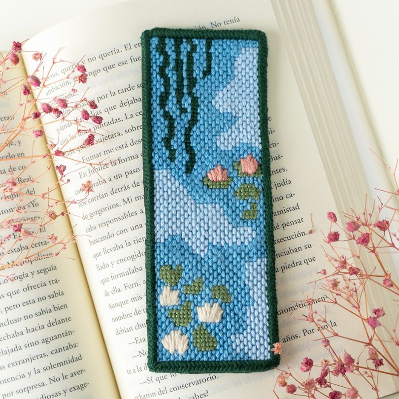 Water Lilies Needlepoint Bookmark Kit Stitch Guide