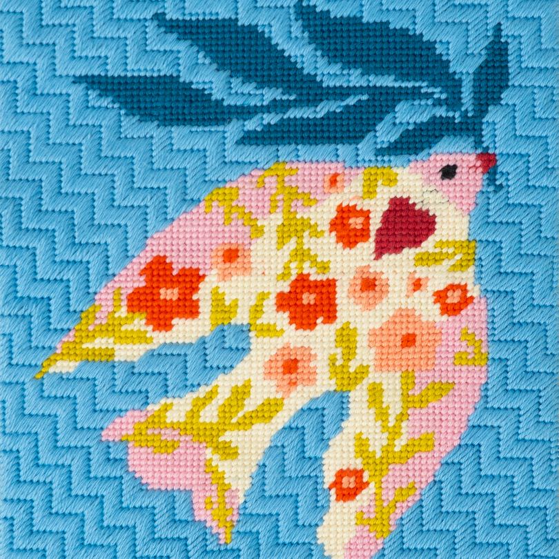Floral Bird Needlepoint Kit Stitch Guide