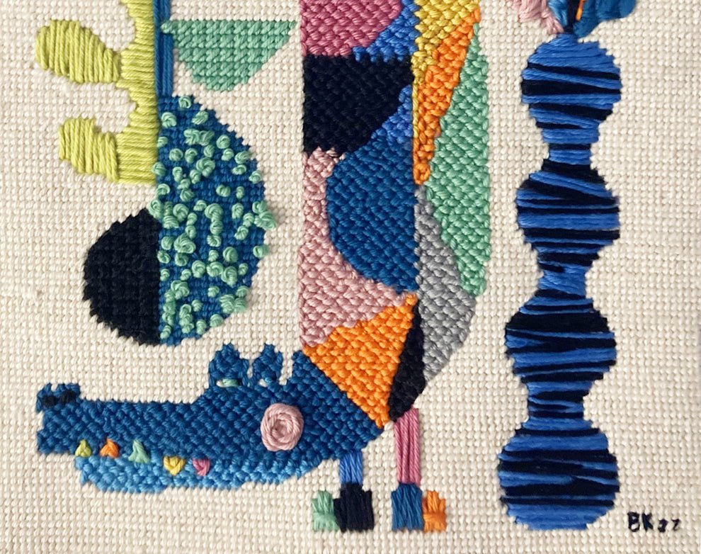 Crocodile Needlepoint Kit by Unwind Studio