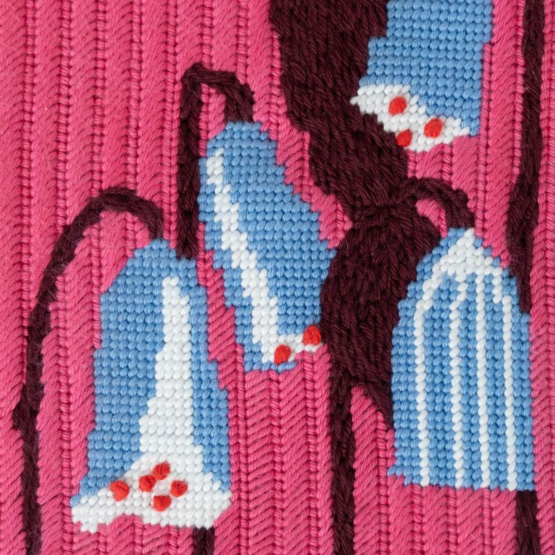 Silky Leather Needlepoint Kit - Stitch Guide