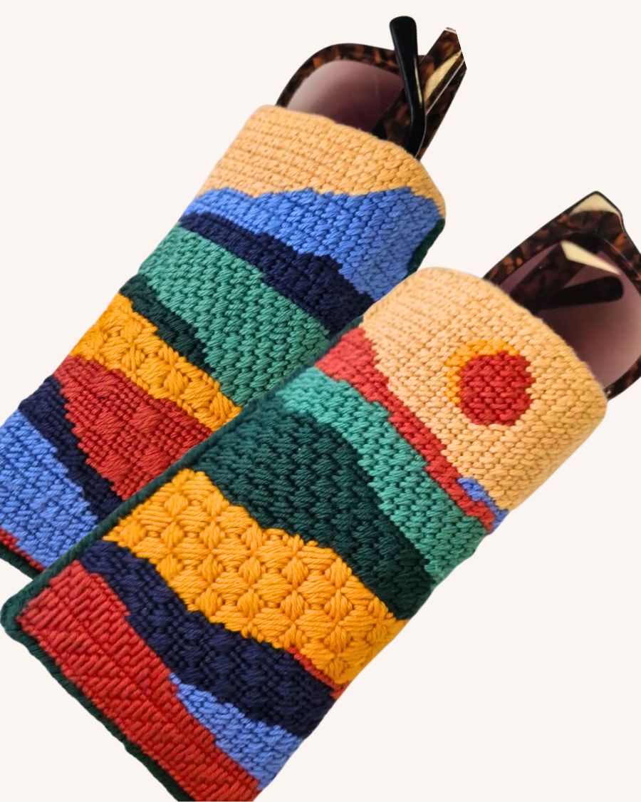 September Scape Sunglasses Case Needlepoint Embroidery Kit