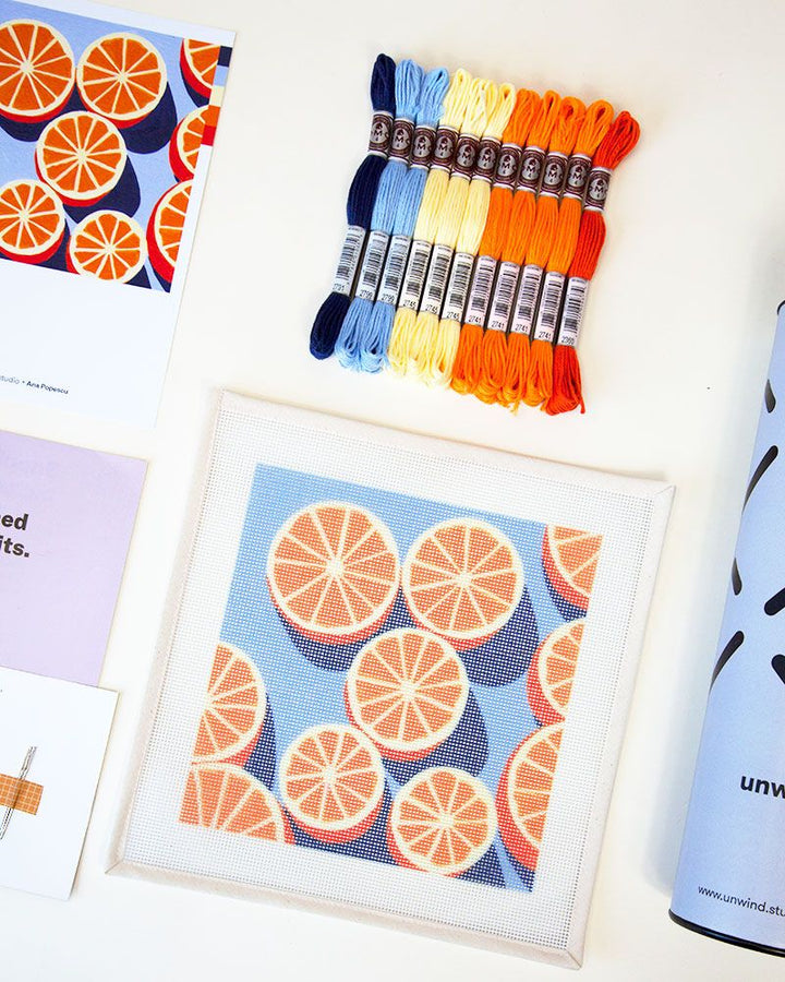 Agrumes Gobelinstickerei Set