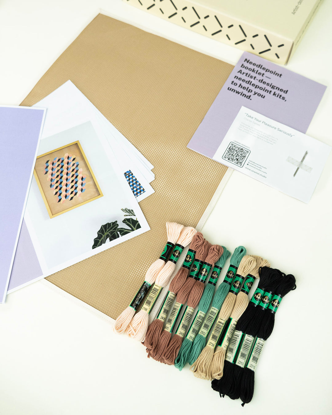 Escher Tumbling Blocks V2 Needlepoint Kit (Counted Canvas)