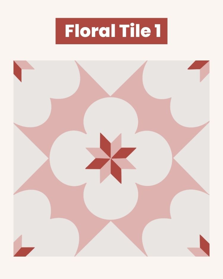 Floral Tiles Needlepoint Chart - Digital Download by Unwind Studio