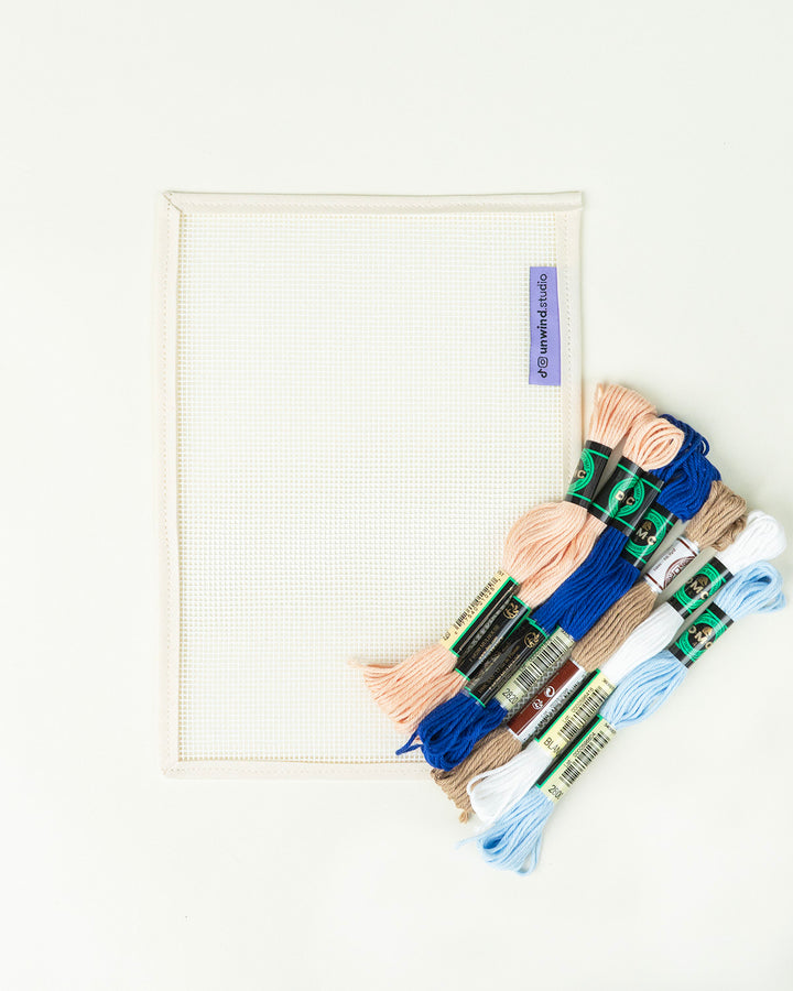 Tumbling Blocks V4: Needlepoint Counted Kit for Clutch Insert