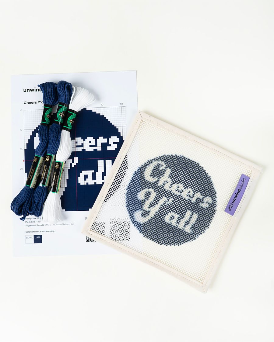 Cheers Y'all Needlepoint Ornament Kit x Draper James