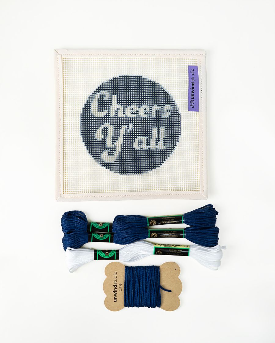Cheers Y'all Needlepoint Ornament Kit x Draper James