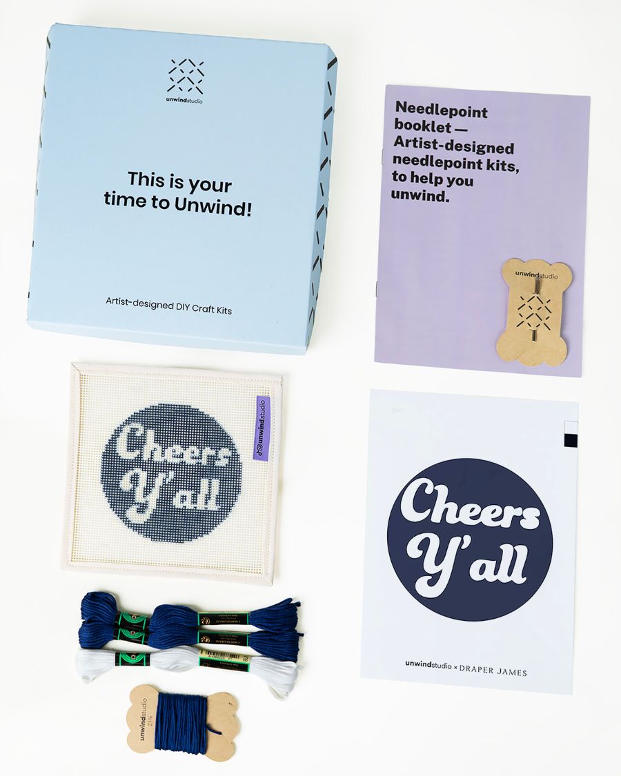 Cheers Y'all Needlepoint Ornament Kit x Draper James