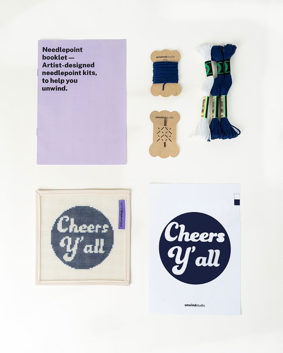 Cheers Y'all Needlepoint Ornament Kit x Draper James