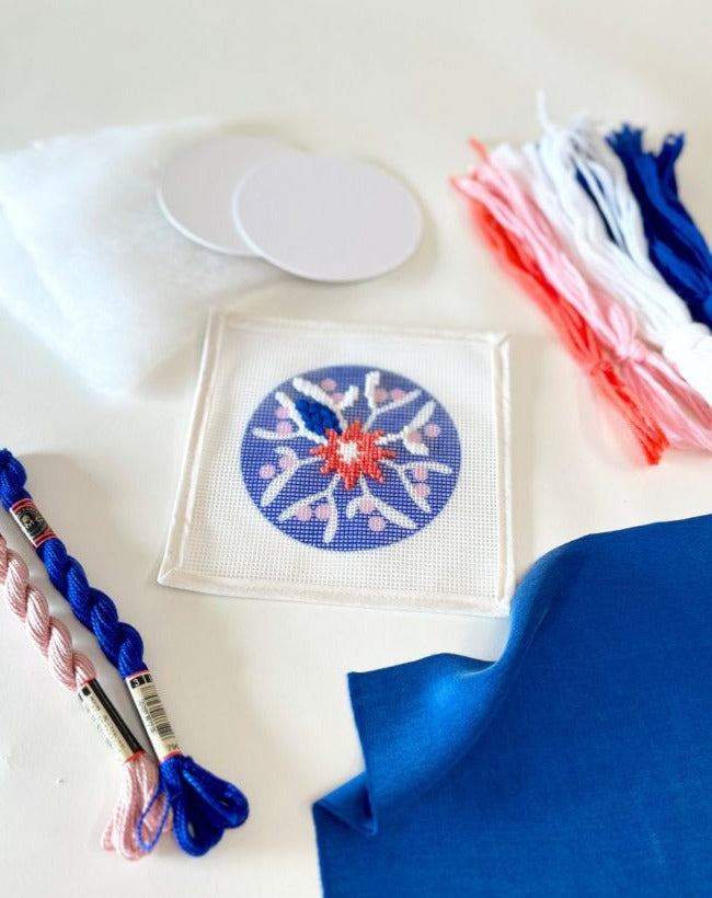 Mistletoe Star Needlepoint Ornament Kit by Unwind Studio