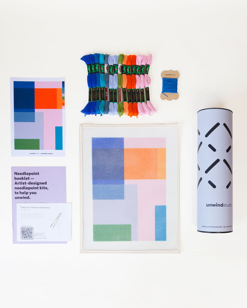 Azure Needlepoint Kit by Unwind Studio