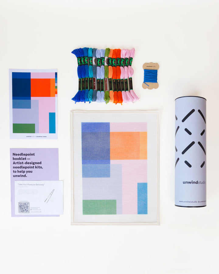 Azure Needlepoint Kit by Unwind Studio