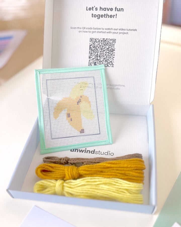Banana Needlepoint Patch Kit