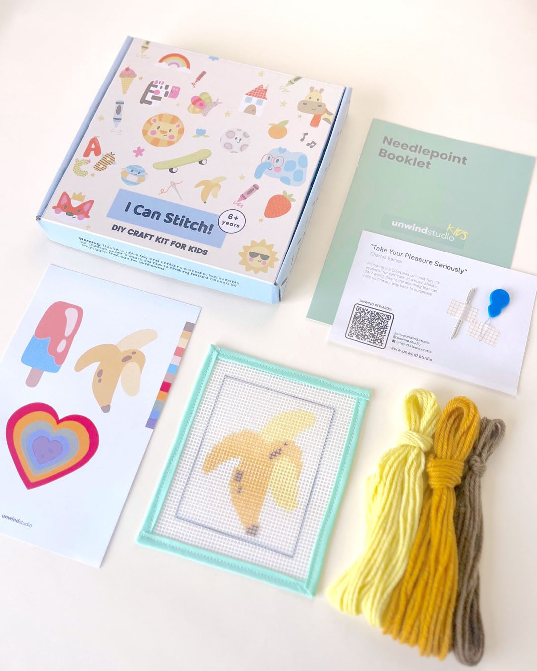 Banana Needlepoint Patch Kit