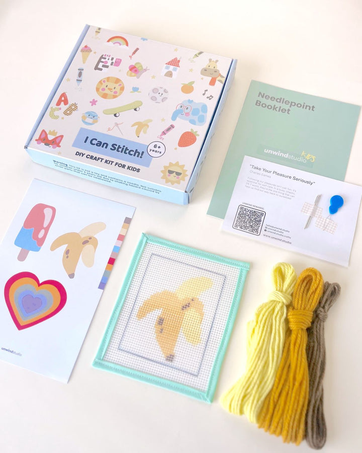 Banana Needlepoint Patch Kit