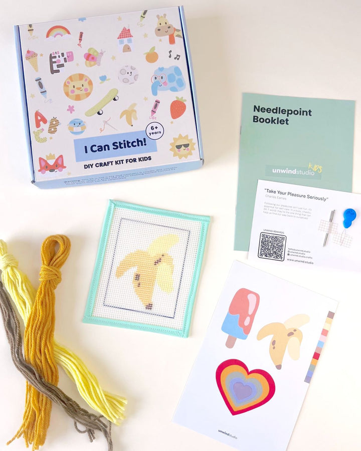 Banana Needlepoint Patch Kit