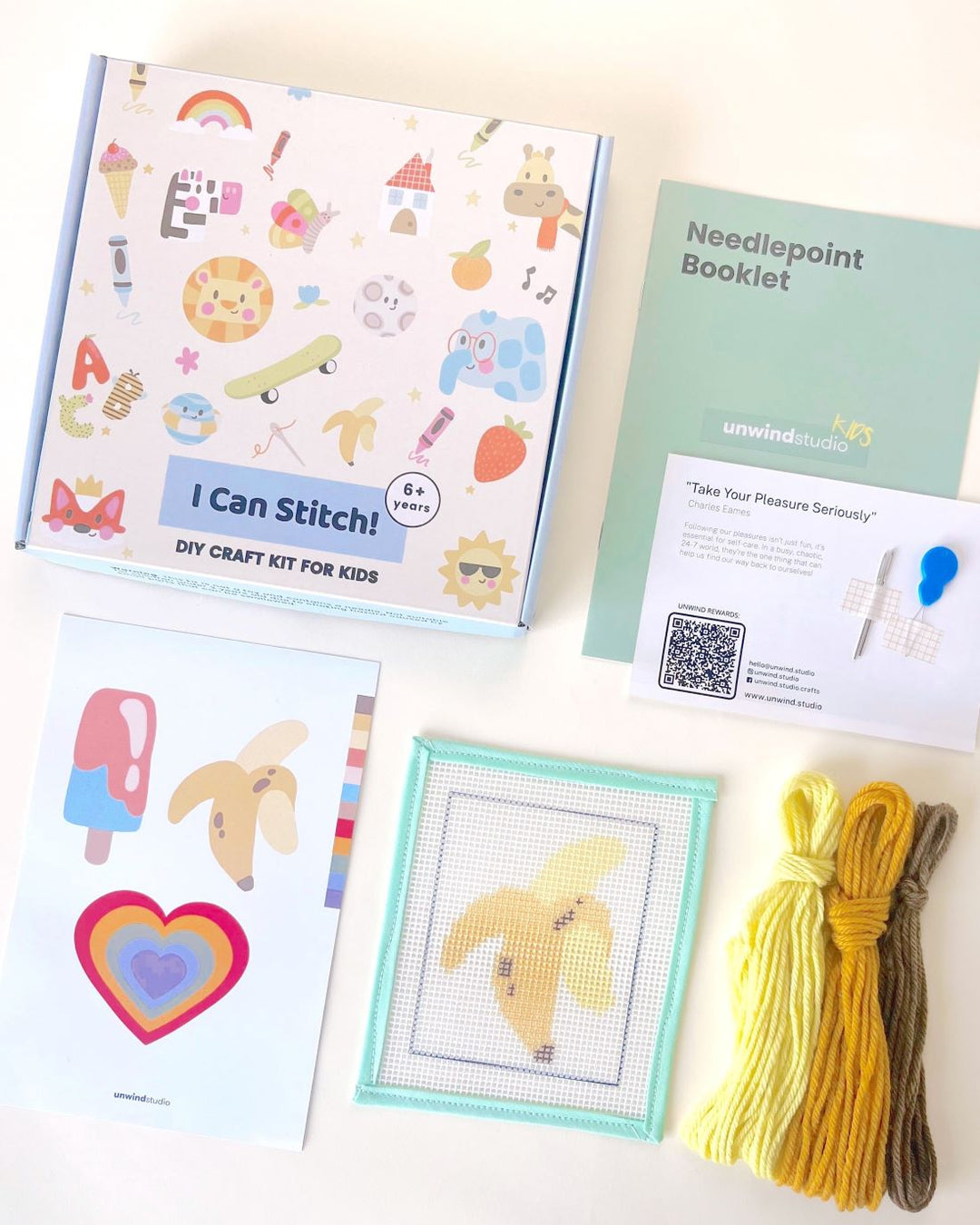 Banana Needlepoint Patch Kit