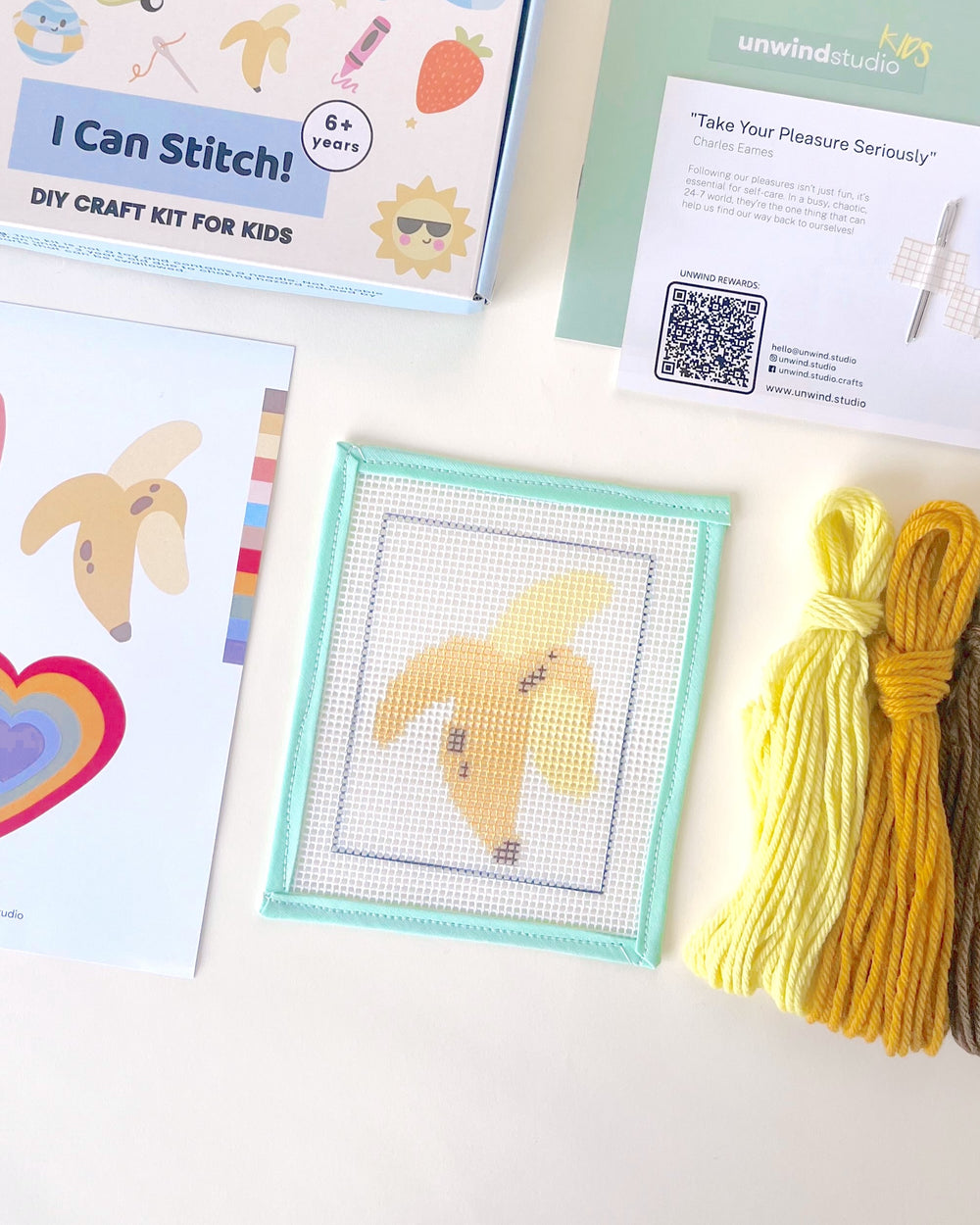 Banana Needlepoint Patch Kit