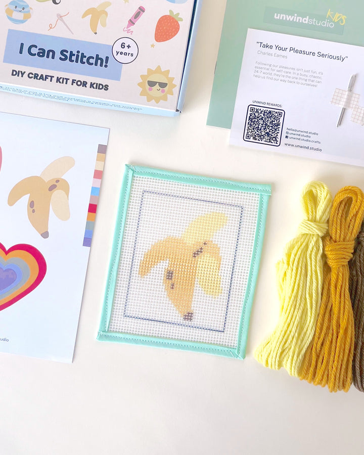 Banana Needlepoint Patch Kit