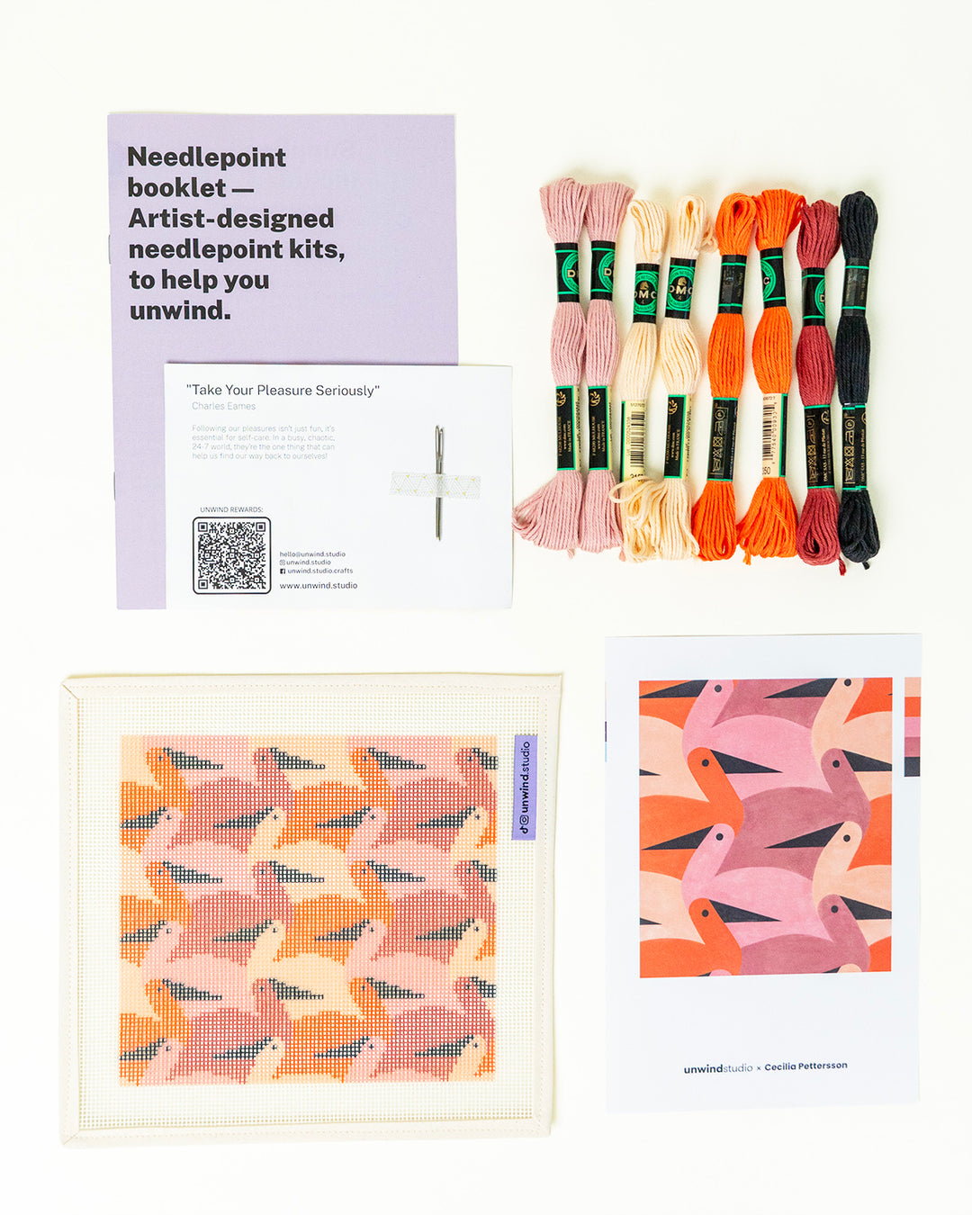 Canevas pour étui à lunettes de soleil Birdies