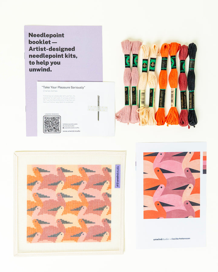 Canevas pour étui à lunettes de soleil Birdies