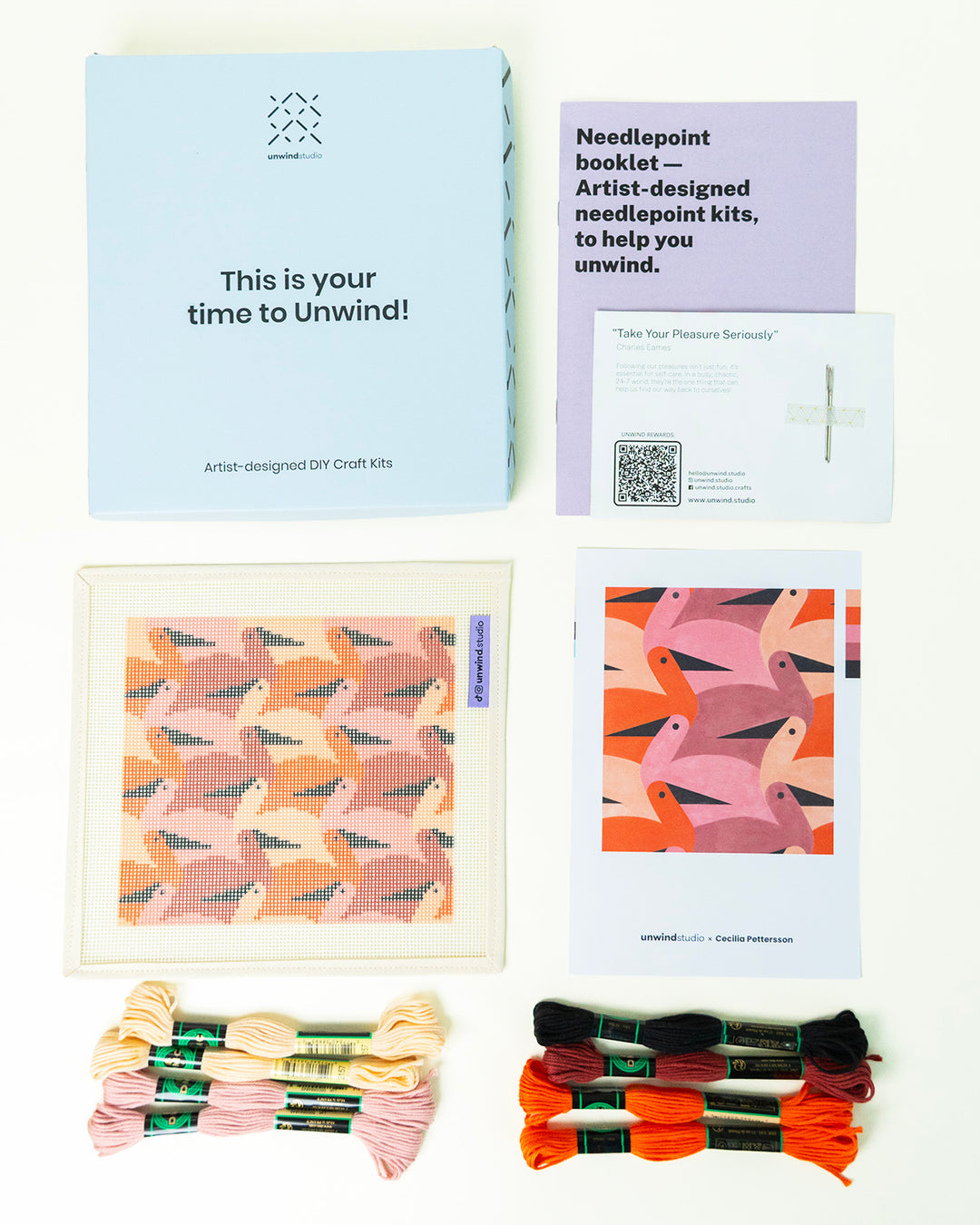 Canevas pour étui à lunettes de soleil Birdies