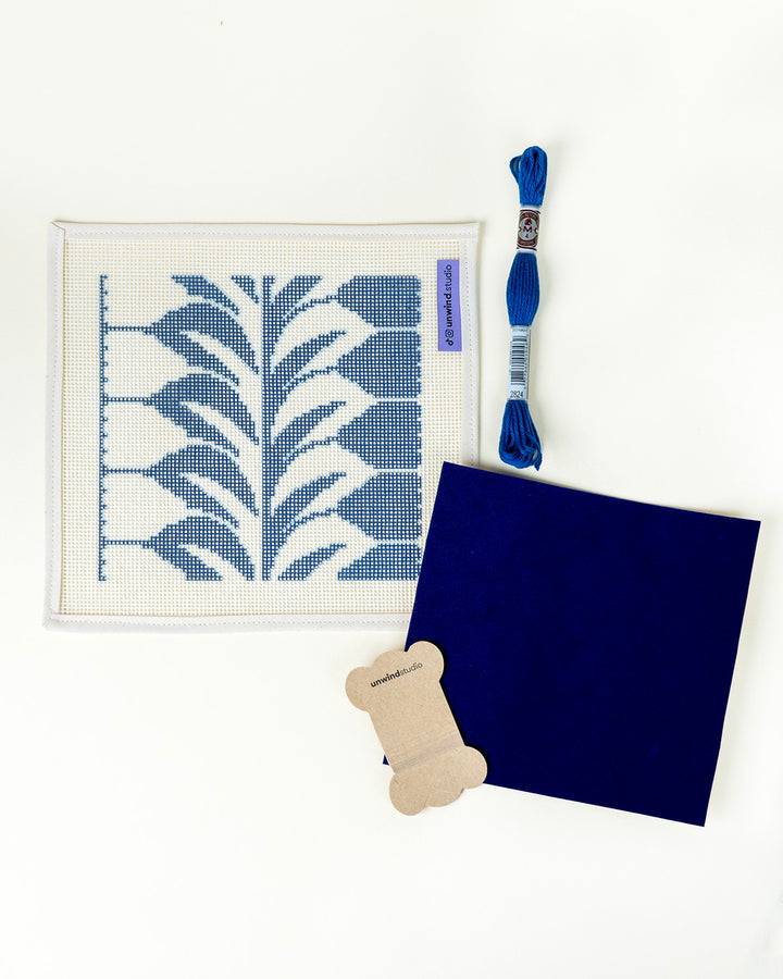 Blue Mirror Sunglasses Case Needlepoint Kit