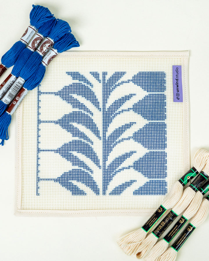 Blue Mirror Sunglasses Case Needlepoint Kit