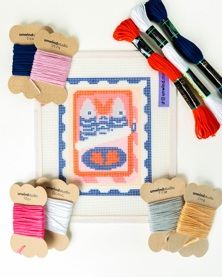 Can of Sardines Stamp Needlepoint Kit