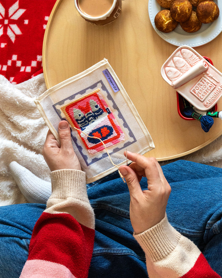 Can of Sardines Stamp Needlepoint Kit