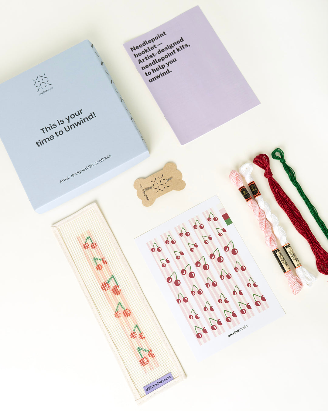 Cherries Key Fob Needlepoint Kit