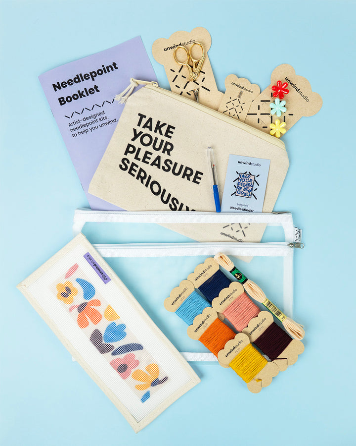 NEEDLEPOINT STARTER KIT "Chilling Spell" Bookmark