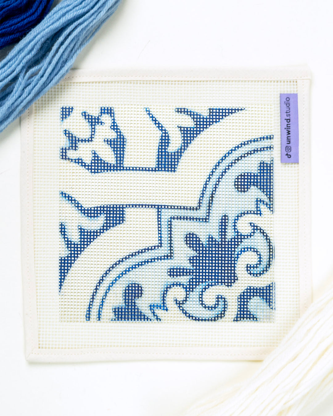 Portuguese Tiles Needlepoint Kit: Cunha by Unwind Studio