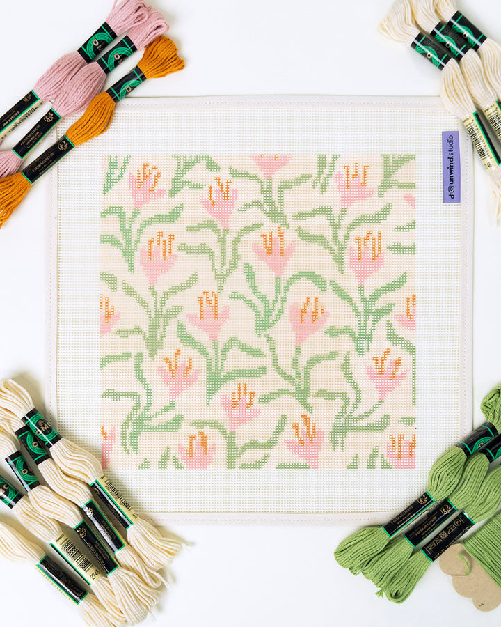 Dancing Blooms Needlepoint Kit