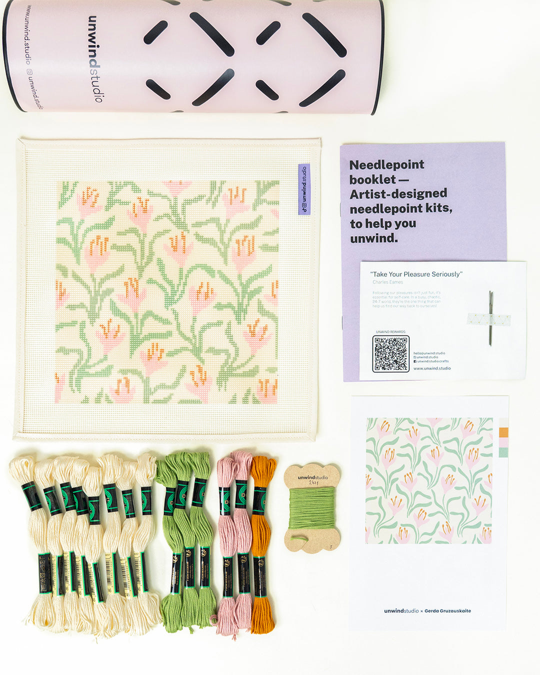 Dancing Blooms Needlepoint Kit