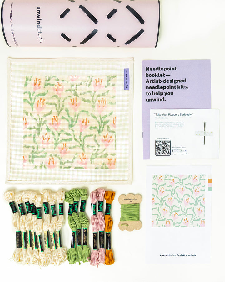 Dancing Blooms Needlepoint Kit