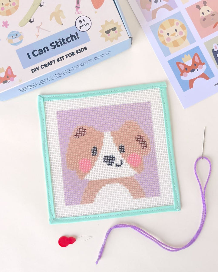 Dog Needlepoint Kit for Kids