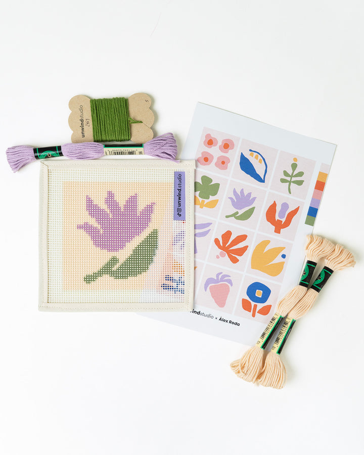 Evening Bloom coaster- canva, flyer  and threads