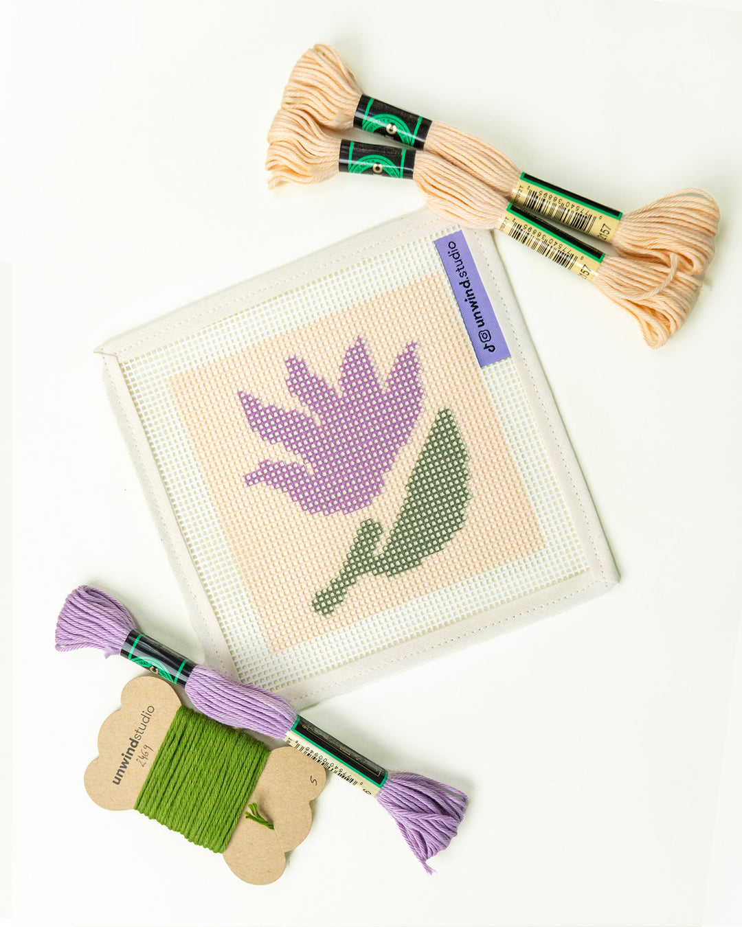 Evening Bloom coaster- canva and threads