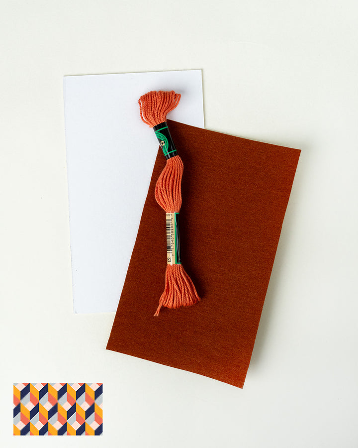 Tumbling Blocks V4: Needlepoint Counted Kit for Clutch Insert