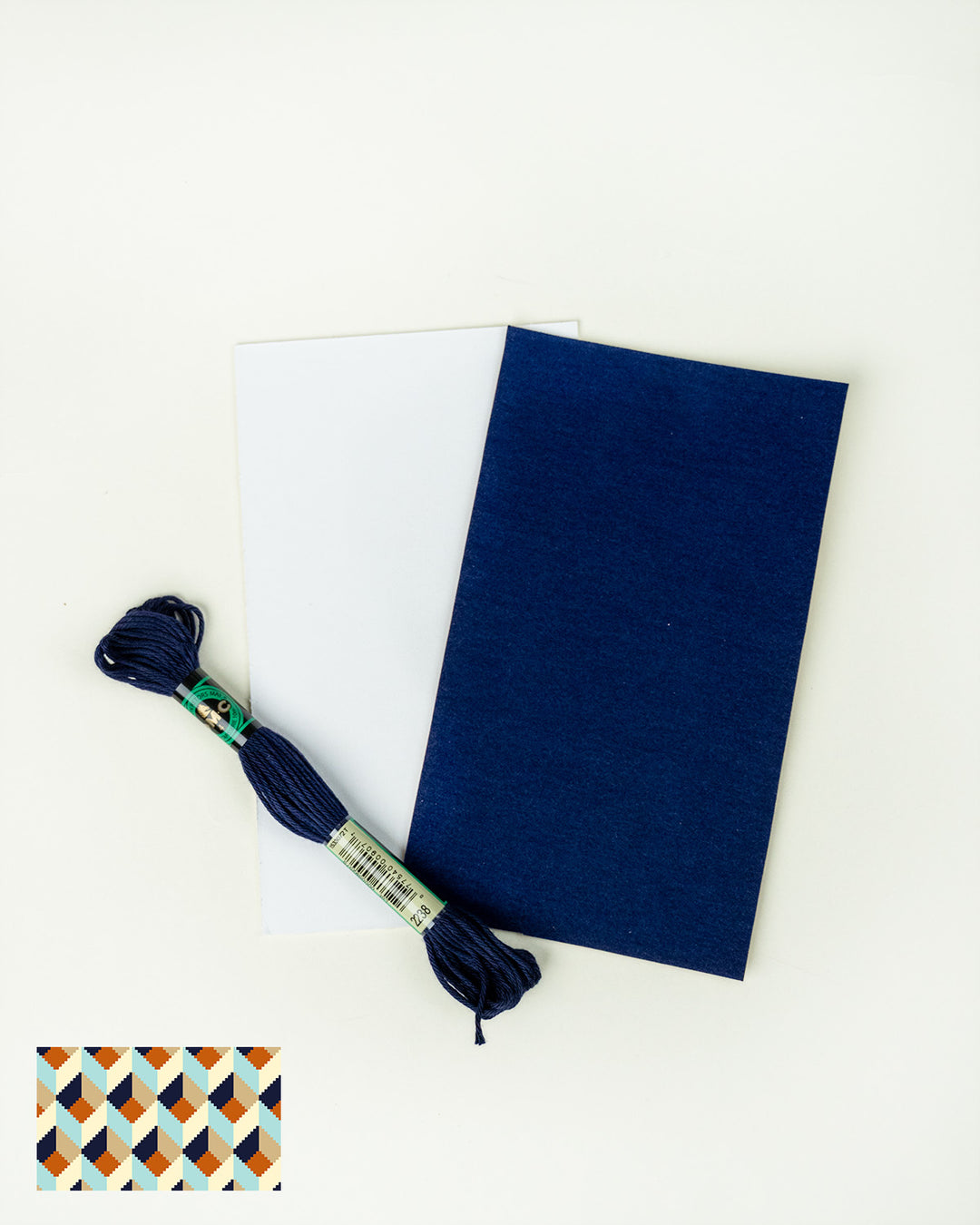 Tumbling Blocks V4: Needlepoint Counted Kit for Clutch Insert