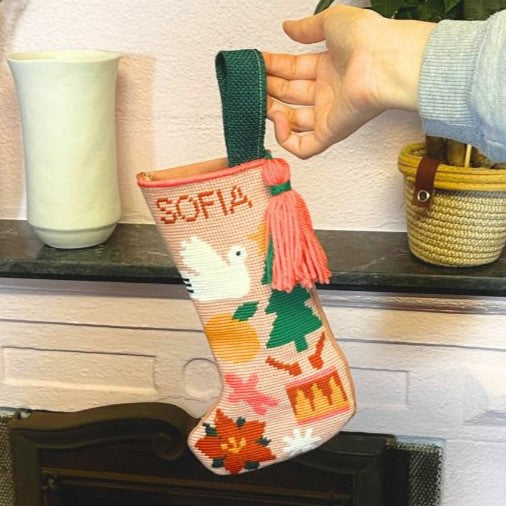 Discover how to finish a needlepoint stocking by Unwind Studio