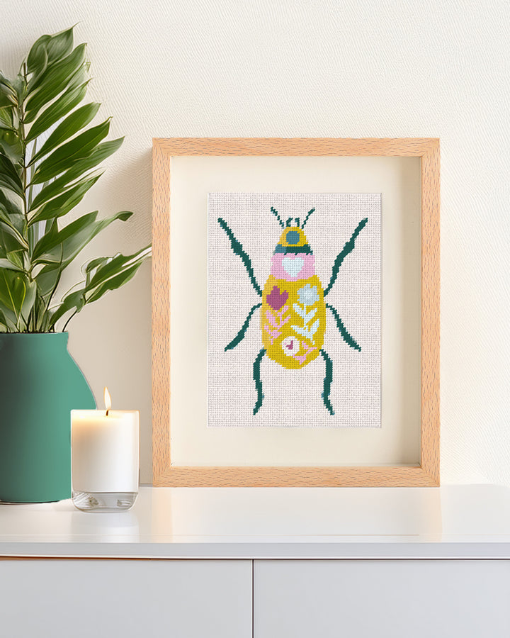 Kit Tapisserie Motif scarabée floral