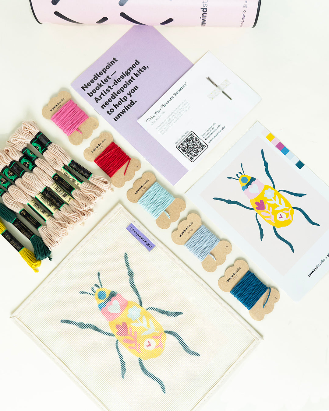 Kit Tapisserie Motif scarabée floral