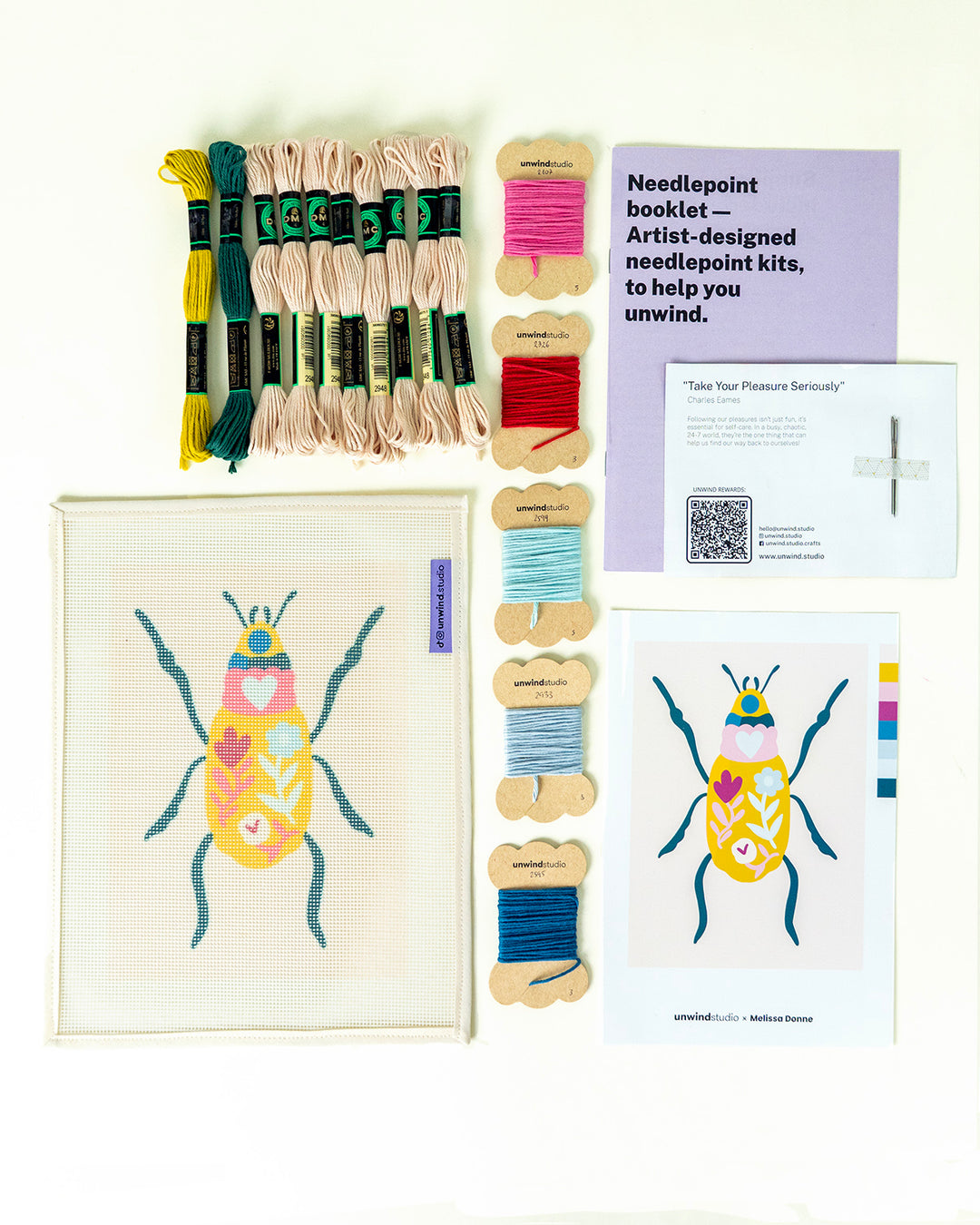 Kit Tapisserie Motif scarabée floral