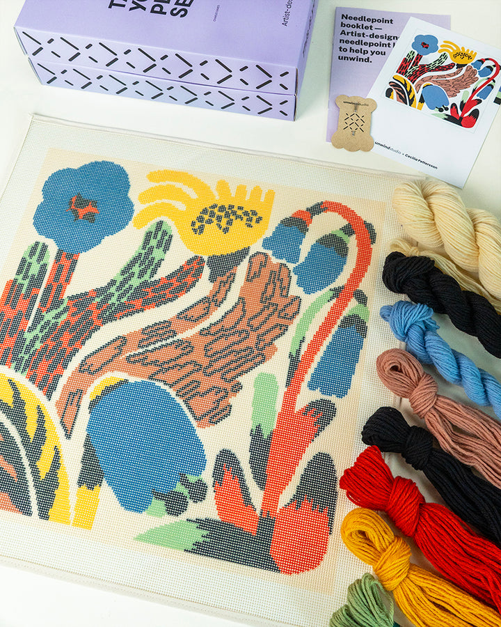 Flowerbed Needlepoint Cushion Kit