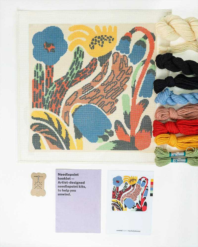 Flowerbed Needlepoint Cushion Kit