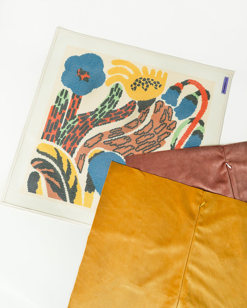 Flowerbed Needlepoint Cushion Kit