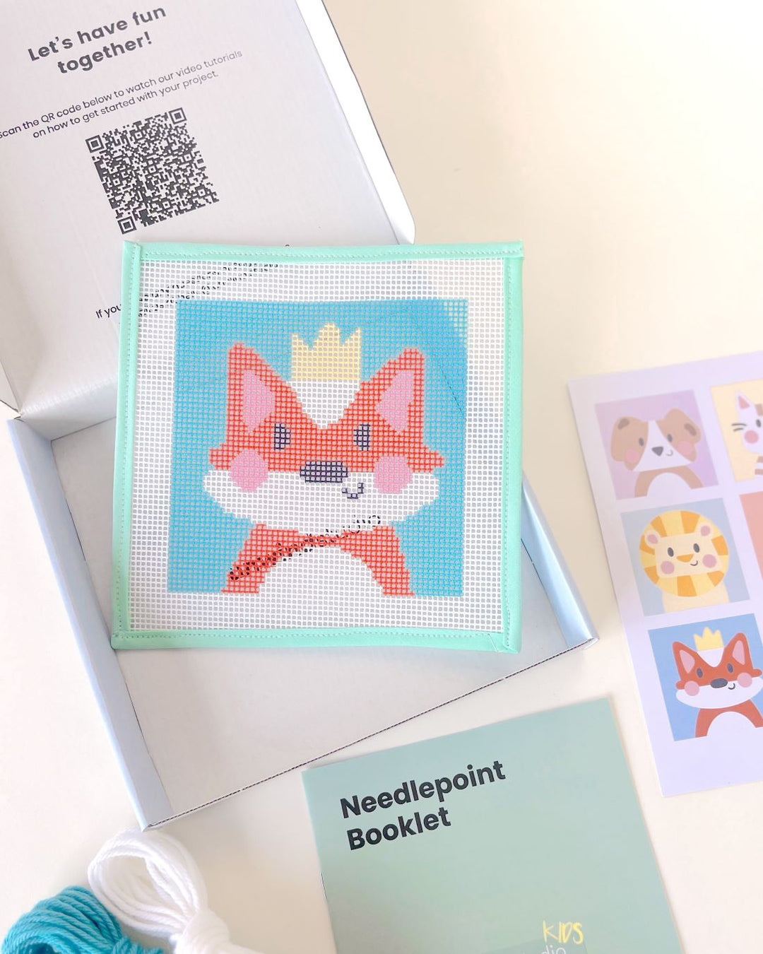 Florence, the Fox - Needlepoint Kit for Kids